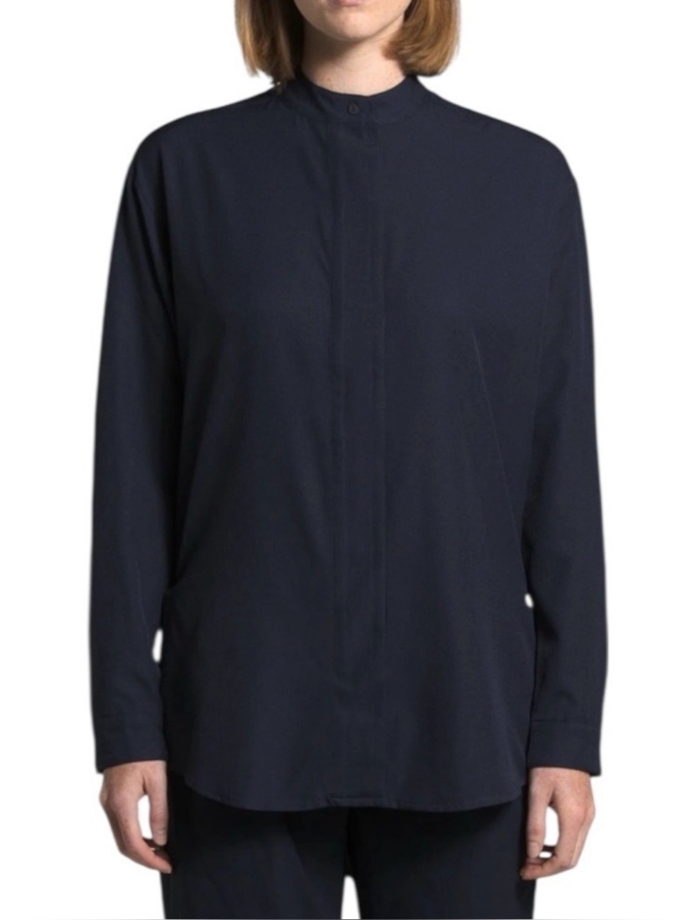 The North Face Women's Explore City Black (XPLR) Button-Down Shirt size large